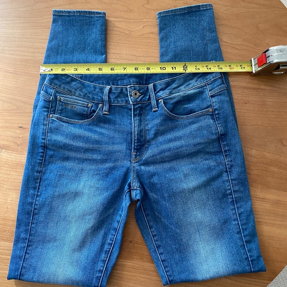 G-Star Raw 3301 Mid Skinny Jeans in Faded Blue (Size 29) - Picture 10 of 11